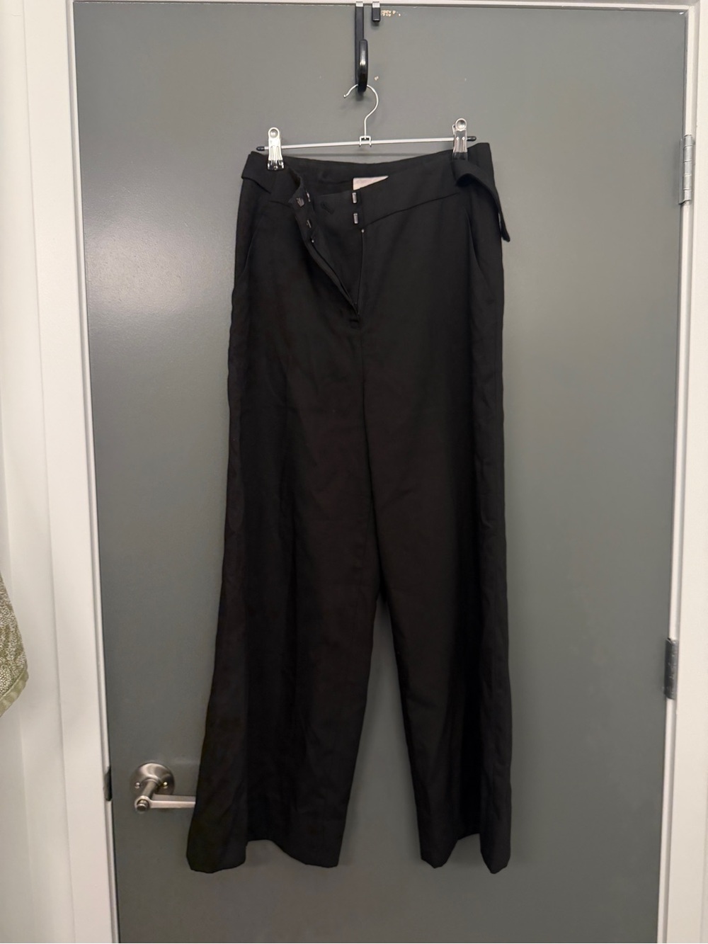 Holzweiler Woman XS Black Wide-Leg Dress Pants